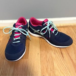 ASICS Blue Pink Gel Tempo Sneakers Shoes 9.5